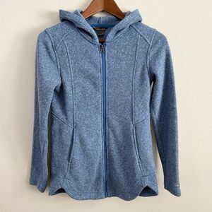 Eddie Bauer Blue Fleece Zip Hoodie Jacket Cozy Lightweight XS